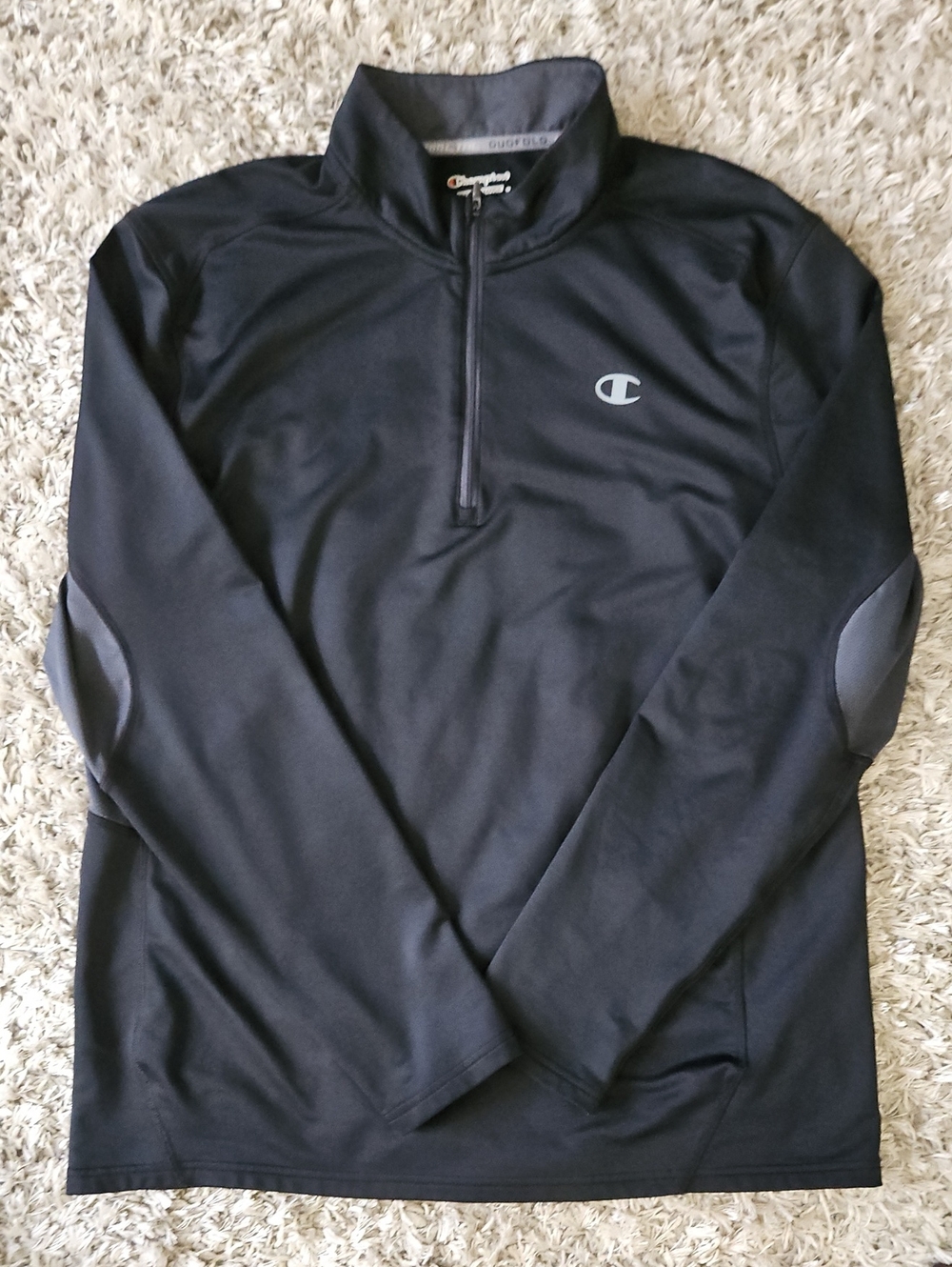Mens Champion Quarter Zip Large